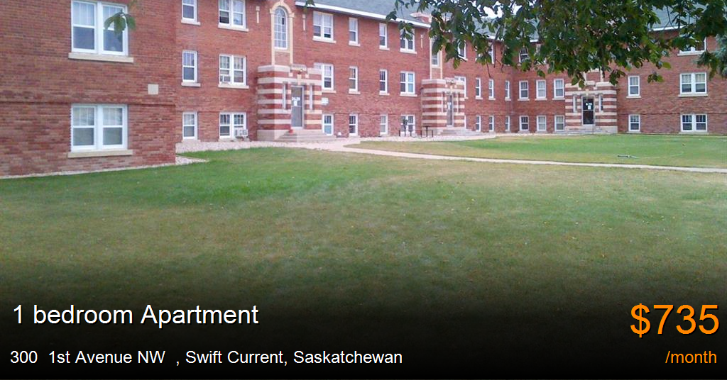 300 1st avenue nw, swift current Apartment for Rent