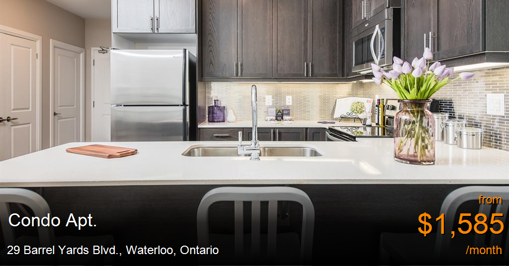 29 barrel yards blvd., waterloo Condo Apt. for Rent