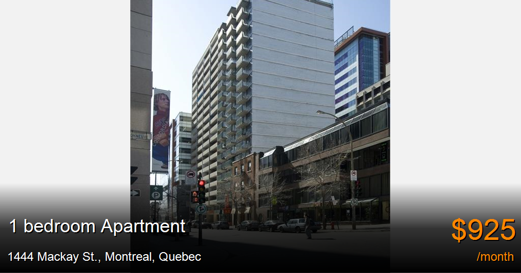 1444 mackay st., montreal Apartment for Rent