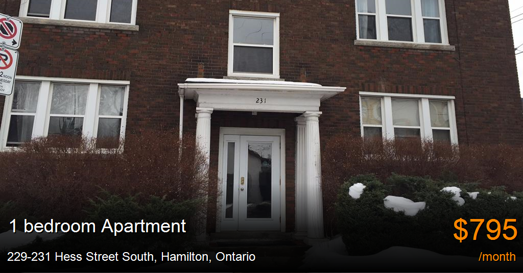 229231 hess street south, hamilton Apartment for Rent