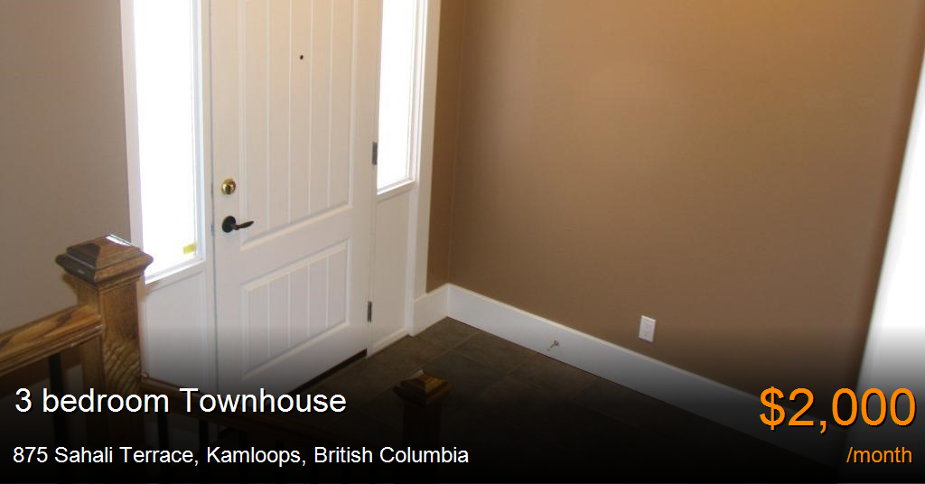 875 sahali terrace, kamloops Townhouse for Rent