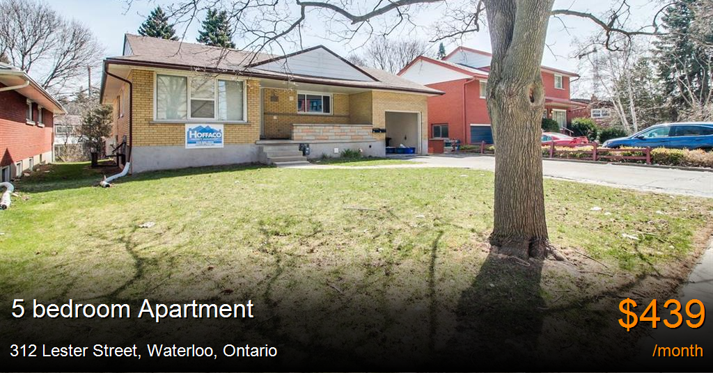 312 lester street, waterloo Apartment for Rent