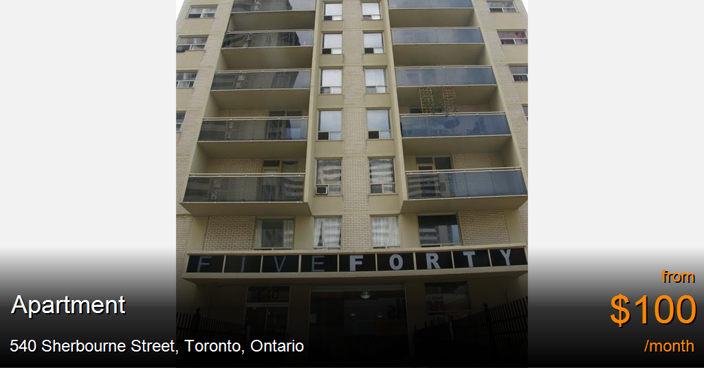 540 sherbourne street, toronto Apartment for Rent