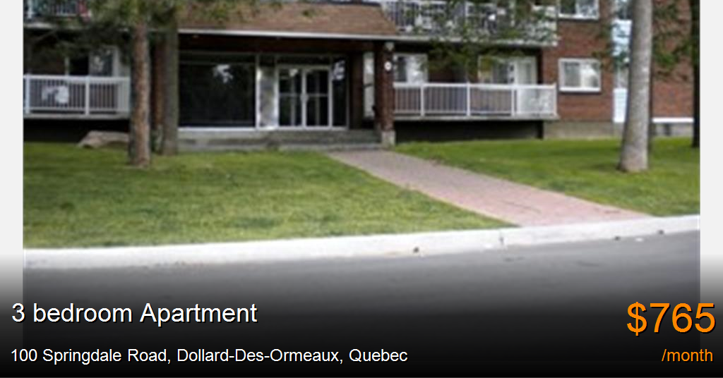 100 springdale road, dollarddesormeaux Apartment for Rent