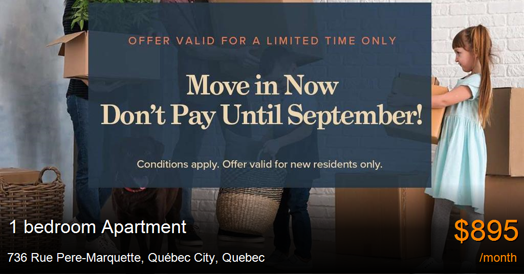 736 Rue PereMarquette, Québec City Apartment for Rent