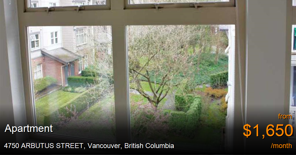 4750 arbutus street, vancouver Apartment for Rent