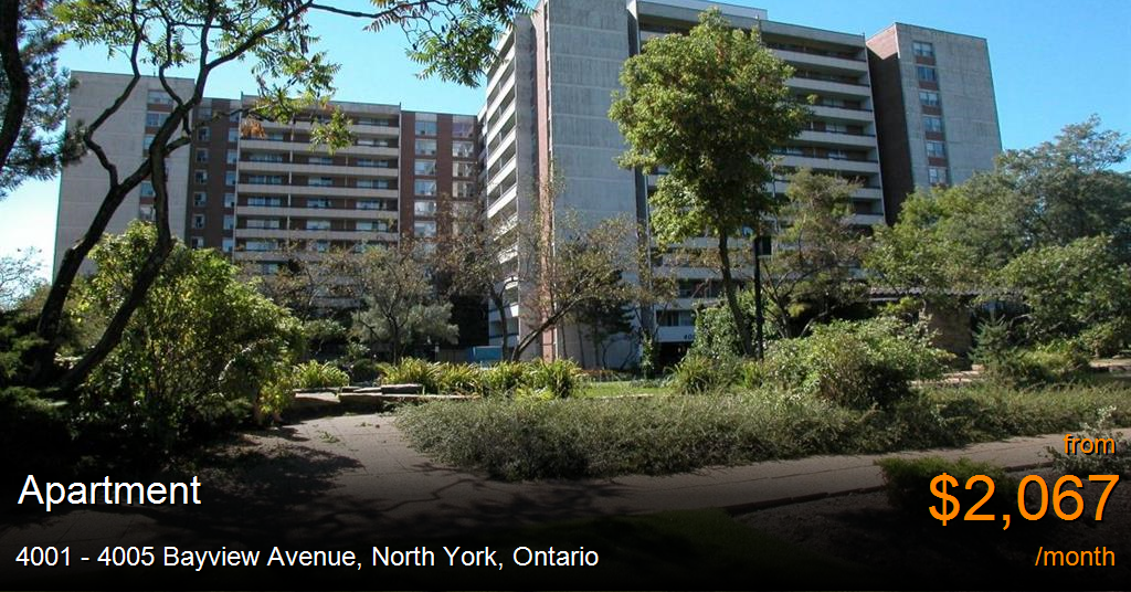 4001 4005 bayview avenue, north york Apartment for Rent