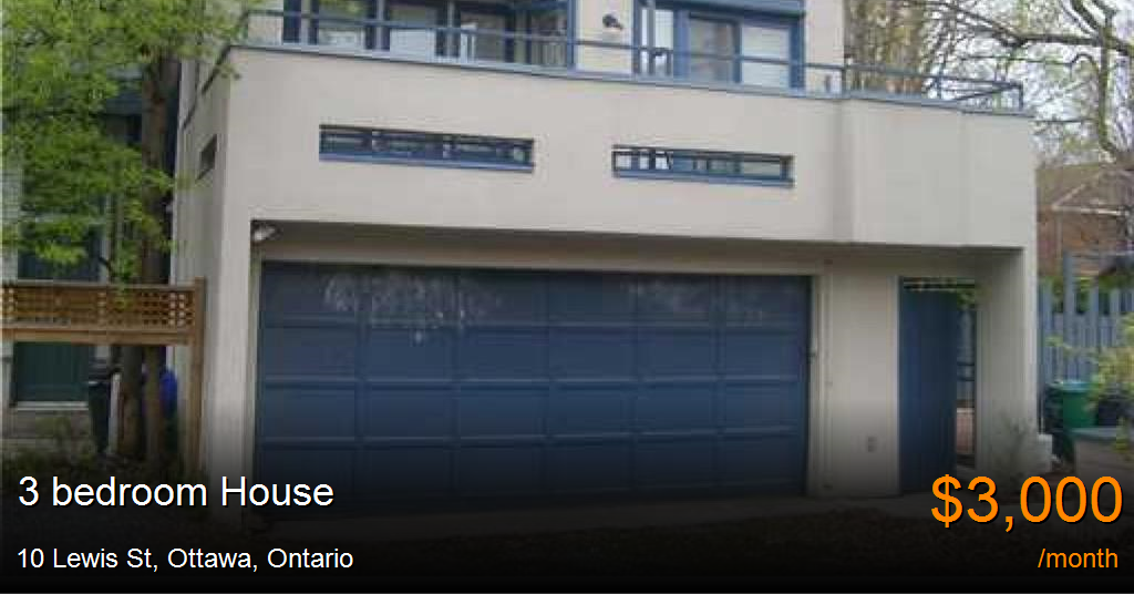 10 lewis st, ottawa House for Rent