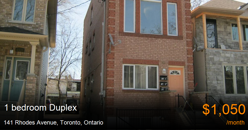 141 rhodes avenue, toronto Duplex for Rent