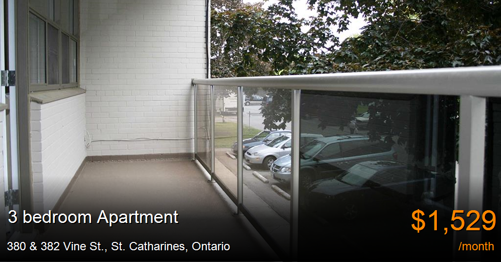 380 & 382 vine st., st. catharines Apartment for Rent