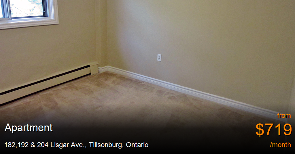 182,192 & 204 lisgar ave., tillsonburg Apartment for Rent