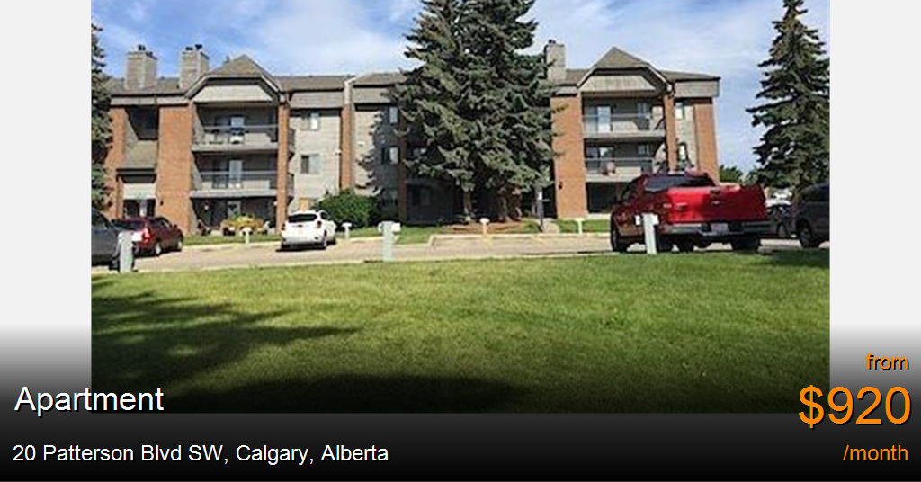 20 patterson blvd sw, calgary Apartment for Rent