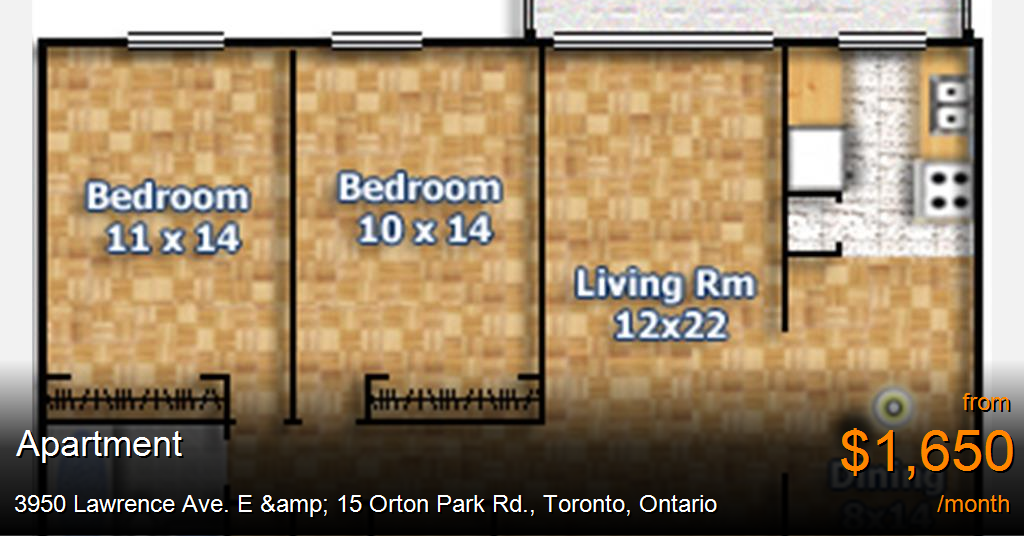 3950 Lawrence Ave. E & 15 Orton Park Rd., Toronto - Apartment for Rent