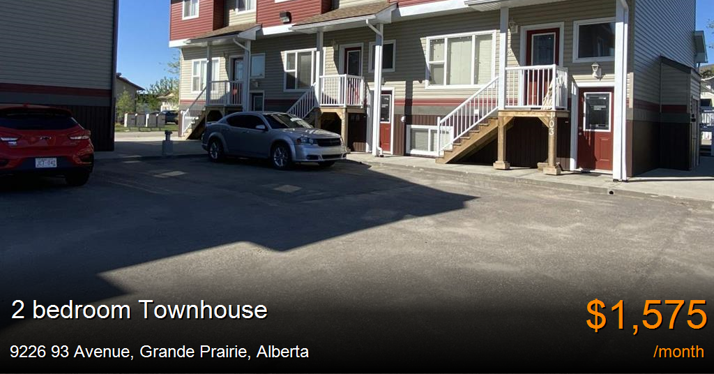 9226 93 avenue, grande prairie Townhouse for Rent
