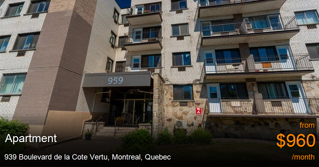 939 boulevard de la cote vertu, montreal Apartment for Rent
