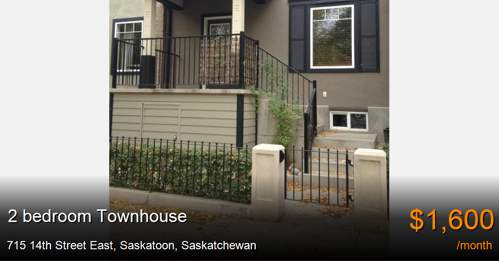 715 14th street east, saskatoon Townhouse for Rent