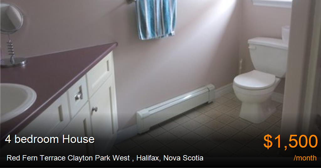 red fern terrace clayton park west, halifax House for Rent