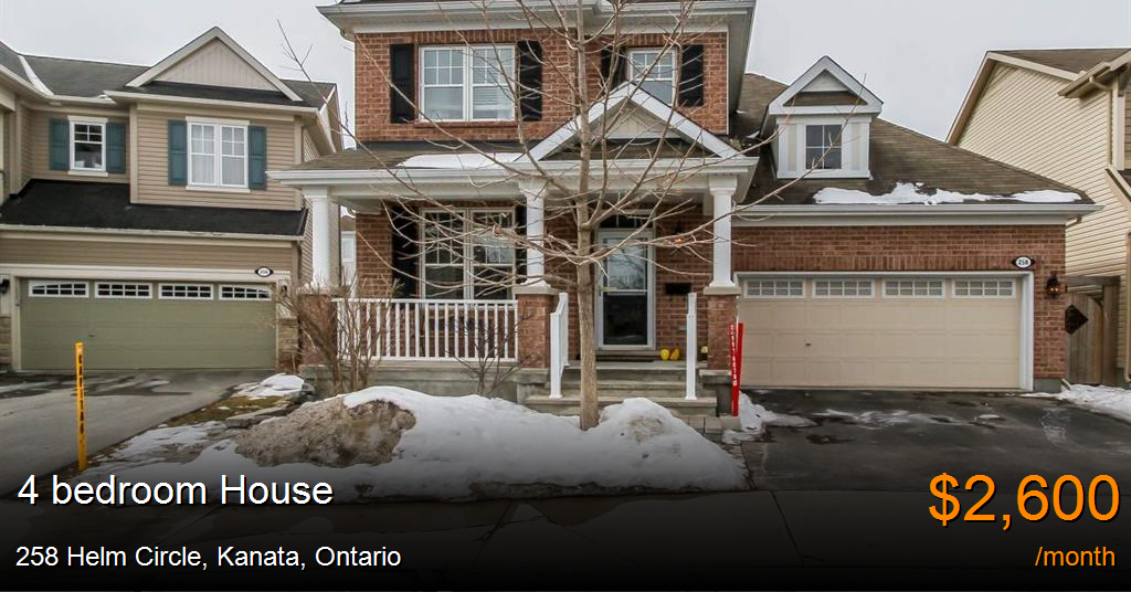 258 helm circle, kanata House for Rent