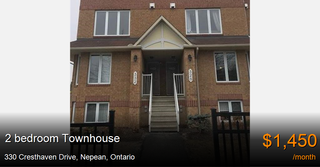 330 cresthaven drive, nepean Townhouse for Rent