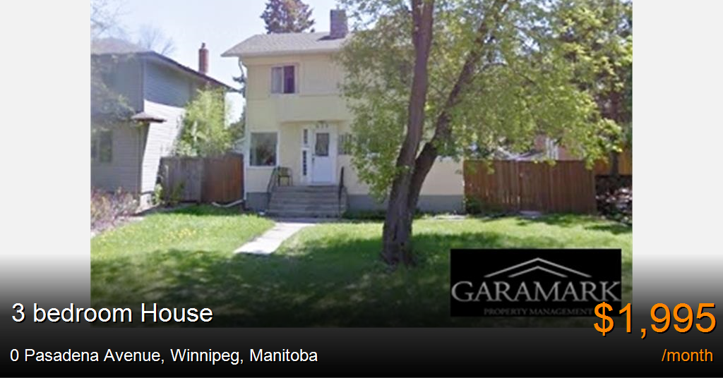 0 pasadena avenue, winnipeg House for Rent