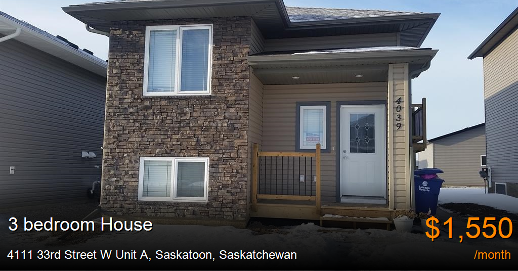4111 33rd street w unit a, saskatoon House for Rent