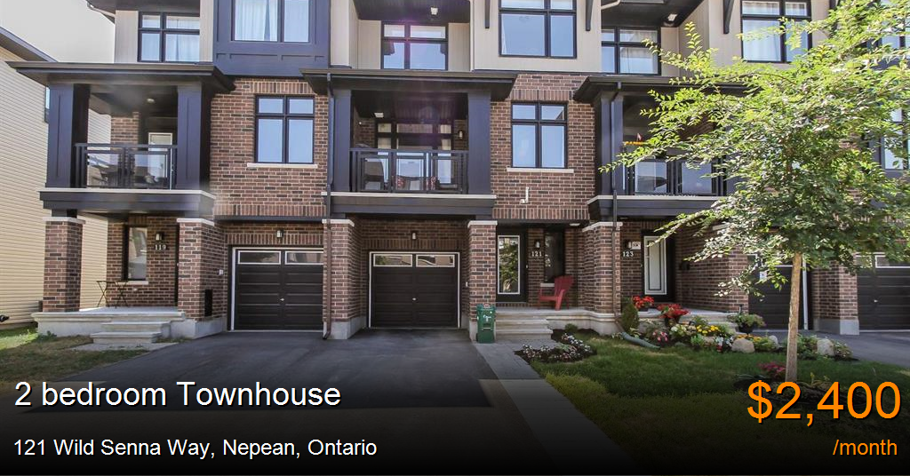 121 Wild Senna Way, Nepean Townhouse for Rent