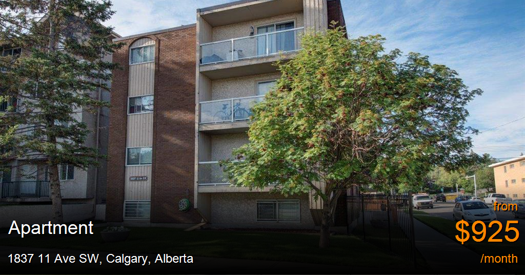 1837 11 ave sw, calgary Apartment for Rent