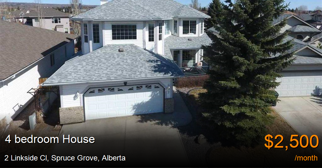 2 linkside cl, spruce grove House for Rent