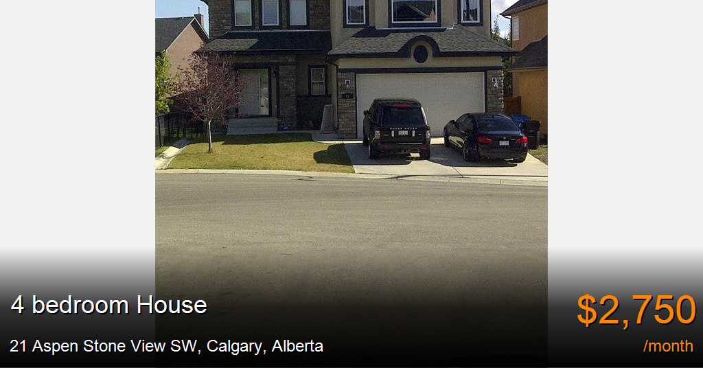 21 aspen stone view sw, calgary House for Rent