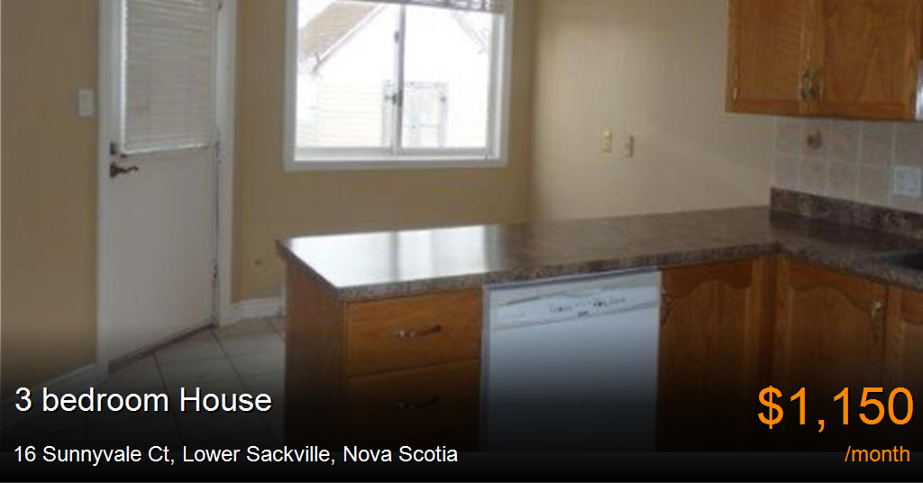 16 sunnyvale ct, lower sackville House for Rent