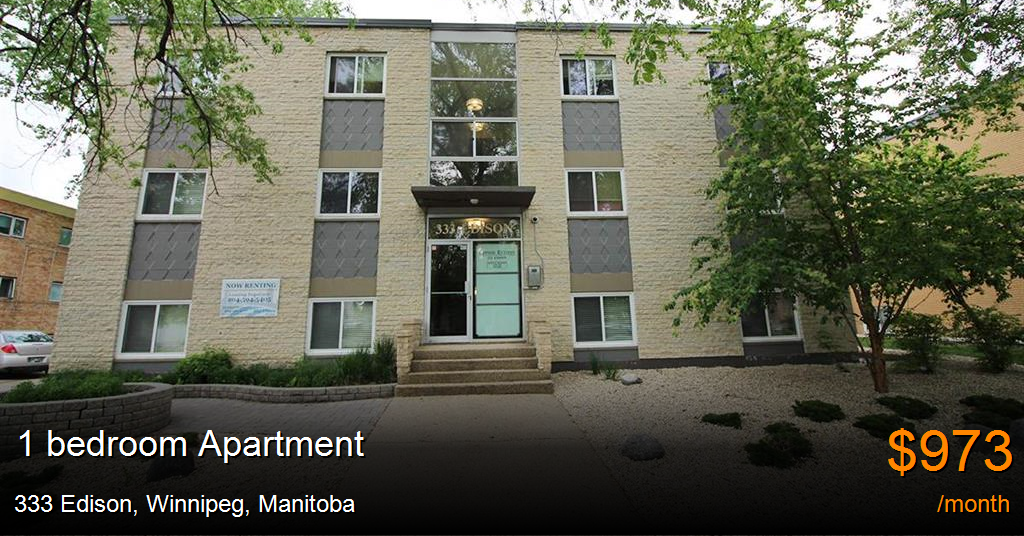 333 edison, winnipeg Apartment for Rent