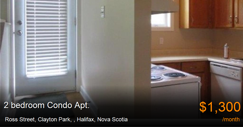 ross street, clayton park,, halifax Condo Apt. for Rent