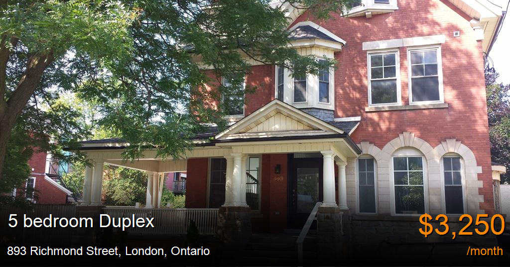 893 Richmond Street, London Duplex for Rent B84255