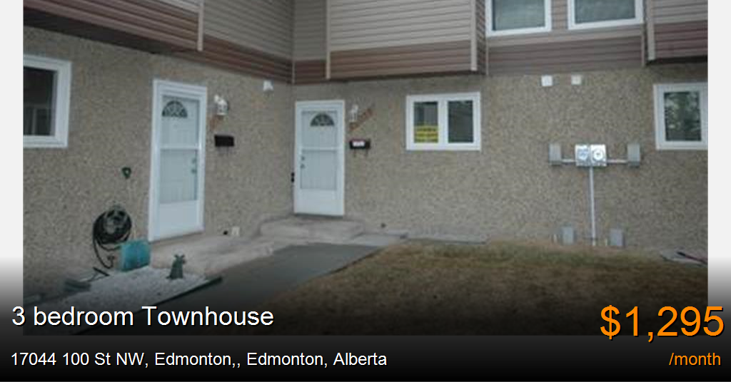 17044 100 st nw, edmonton,, edmonton Townhouse for Rent