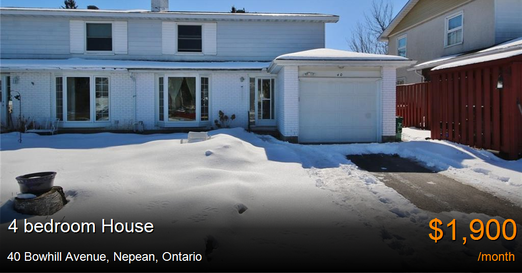 40 bowhill avenue, nepean House for Rent