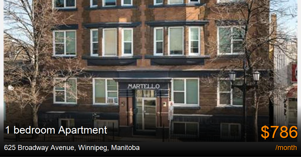 625 broadway avenue, winnipeg Apartment for Rent