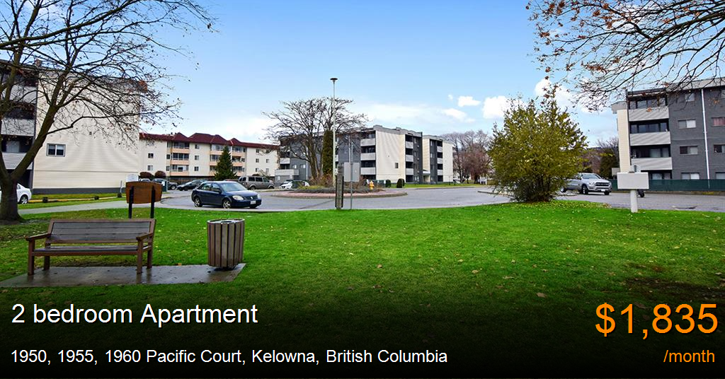 1950, 1955, 1960 Pacific Court, Kelowna Apartment for Rent