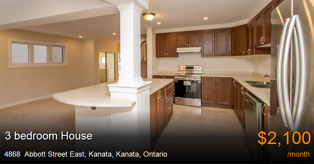 4868 abbott street east, kanata, kanata House for Rent
