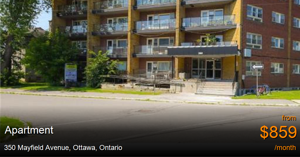 350 Mayfield Avenue, Ottawa Apartment for Rent B85950