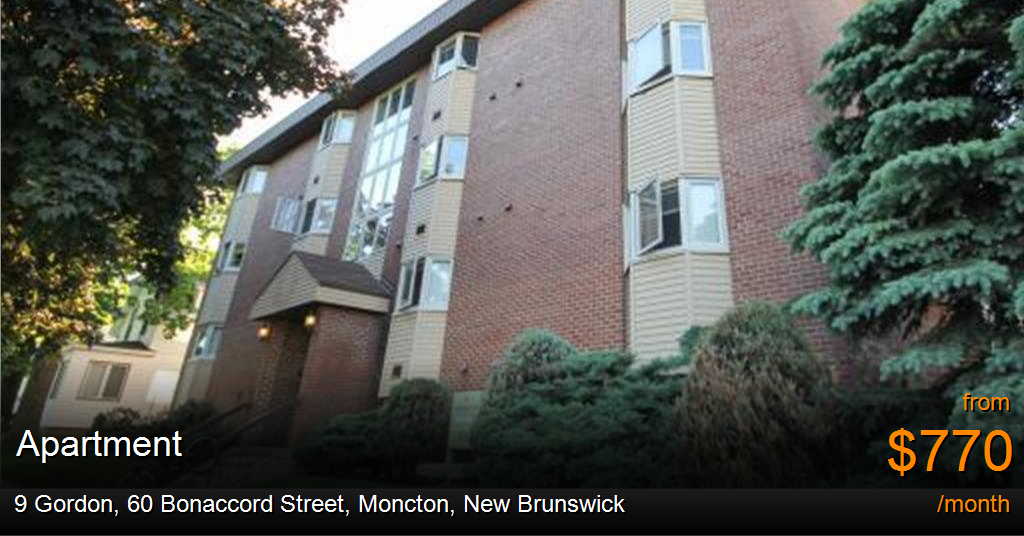9 gordon, 60 bonaccord street, moncton Apartment for Rent