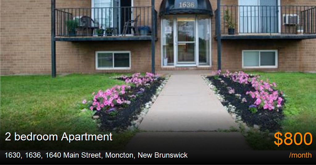 1630, 1636, 1640 main street, moncton Apartment for Rent