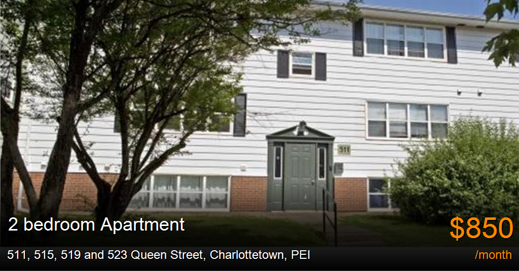 511, 515, 519 and 523 queen street, charlottetown Apartment for Rent