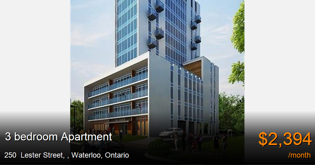 250 lester street,, waterloo Apartment for Rent