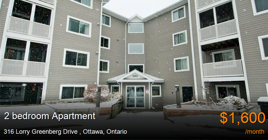 316 lorry greenberg drive, ottawa Apartment for Rent