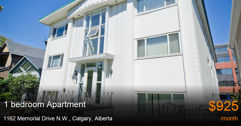 1162 memorial drive n.w., calgary Apartment for Rent