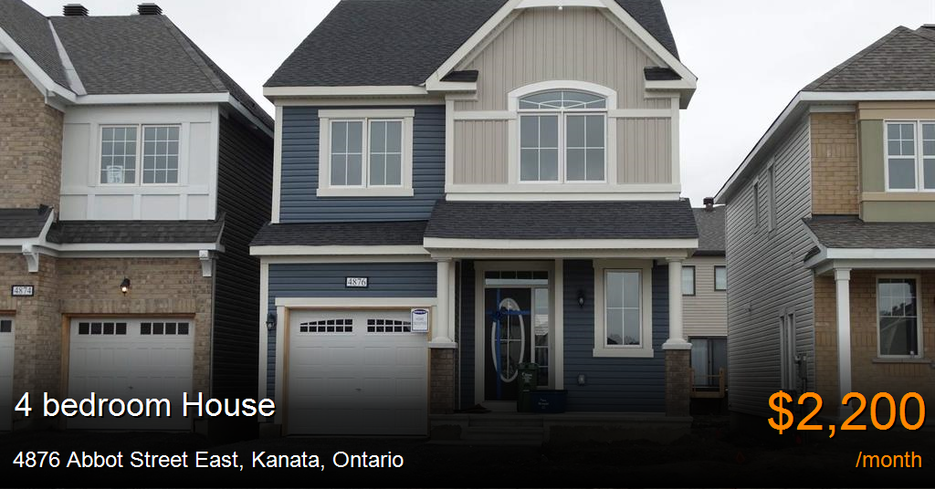4876 abbot street east, kanata House for Rent