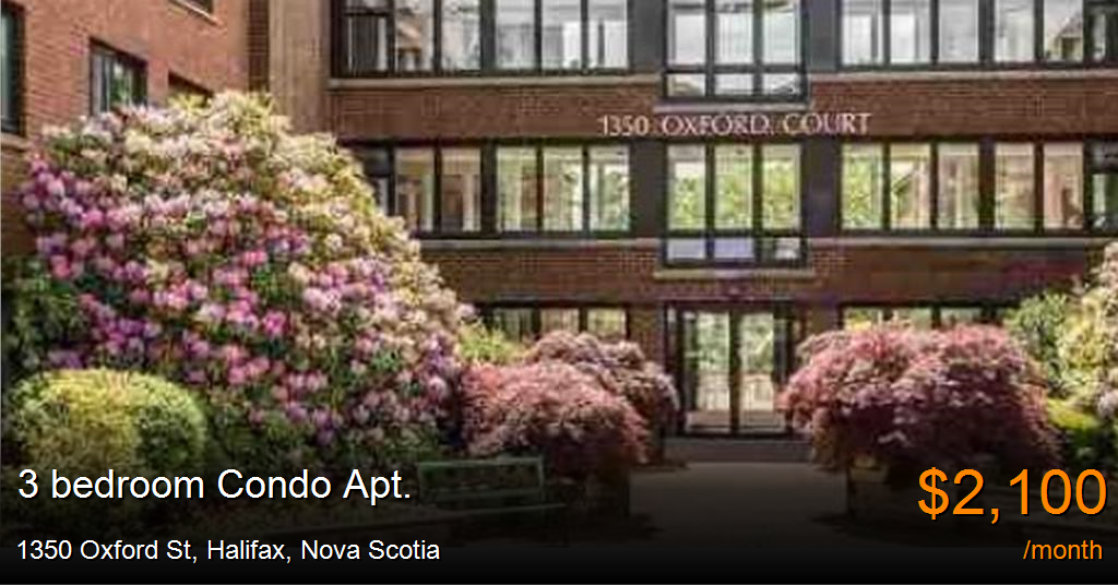1350 Oxford St, Halifax Condo Apt. for Rent