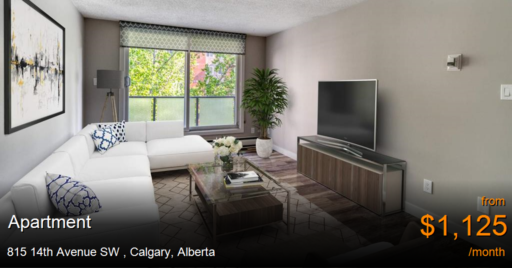 815 14th avenue sw, calgary Apartment for Rent