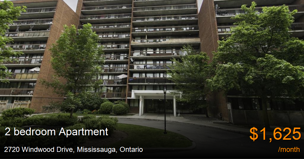 2720 windwood drive, mississauga Apartment for Rent
