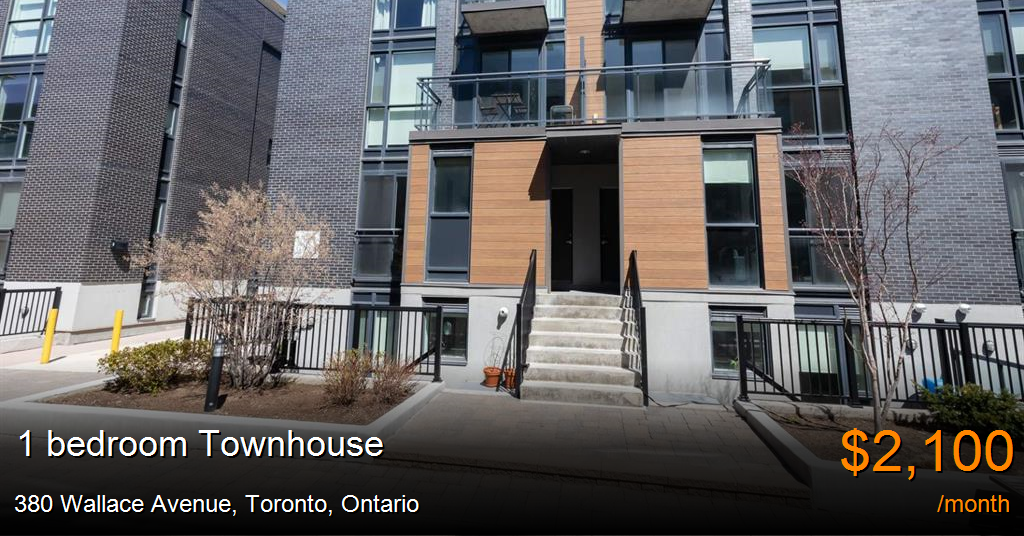 380 wallace avenue, toronto Townhouse for Rent